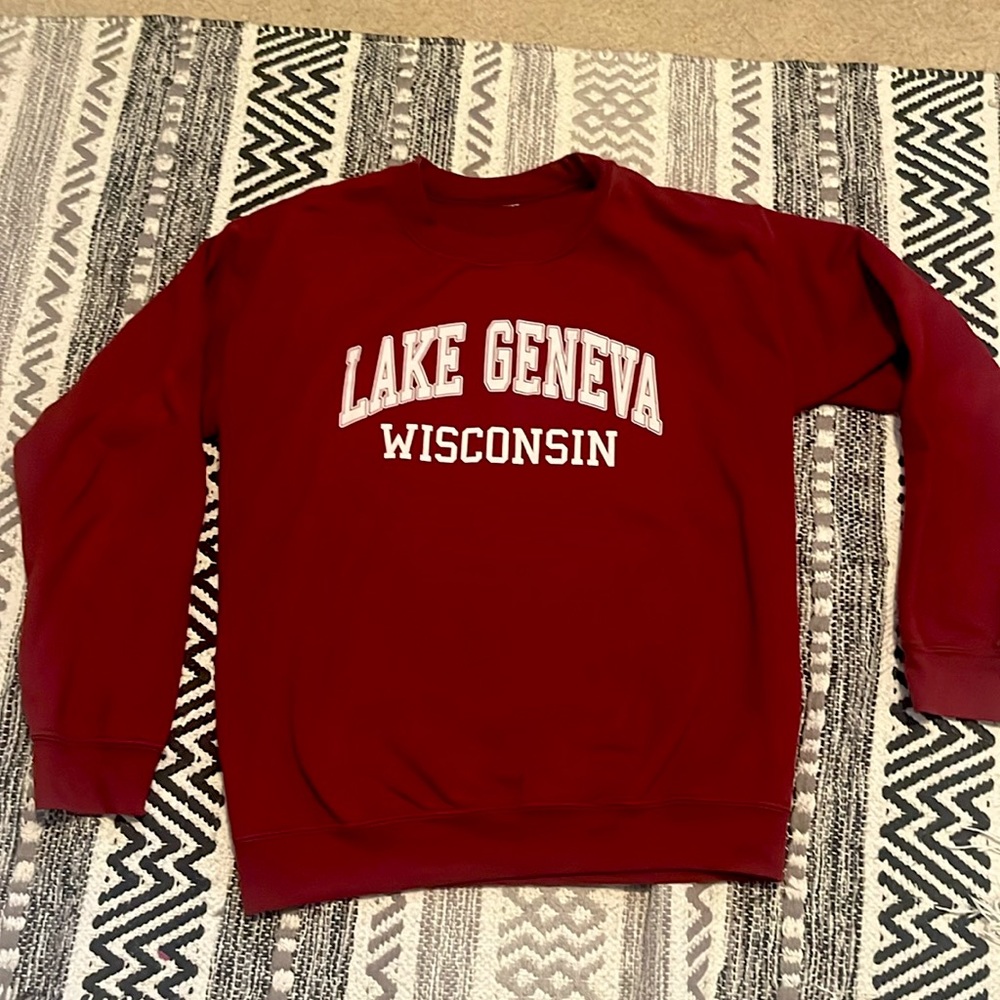 Maroon Lake Geneva Crewneck